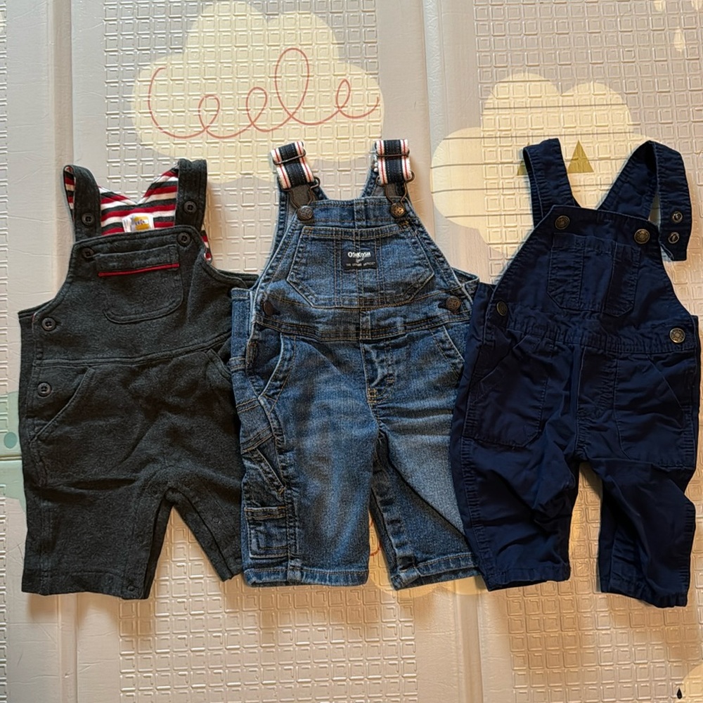 Bundle of 3 baby overalls